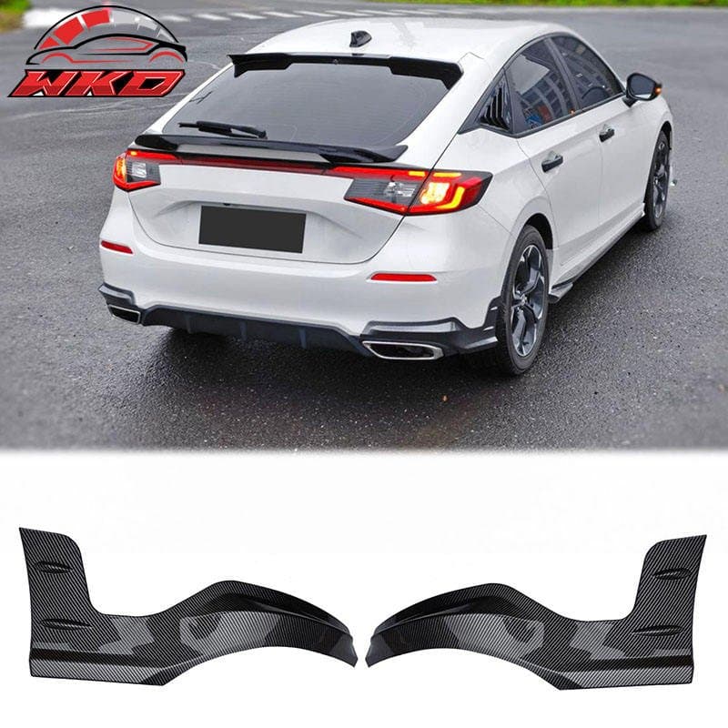 For Honda Civic 2022-2026 5DR Mugen Rear Bumper Lip Corner Apron Carbon Fiber Print High Quality Body Kit (Demo)